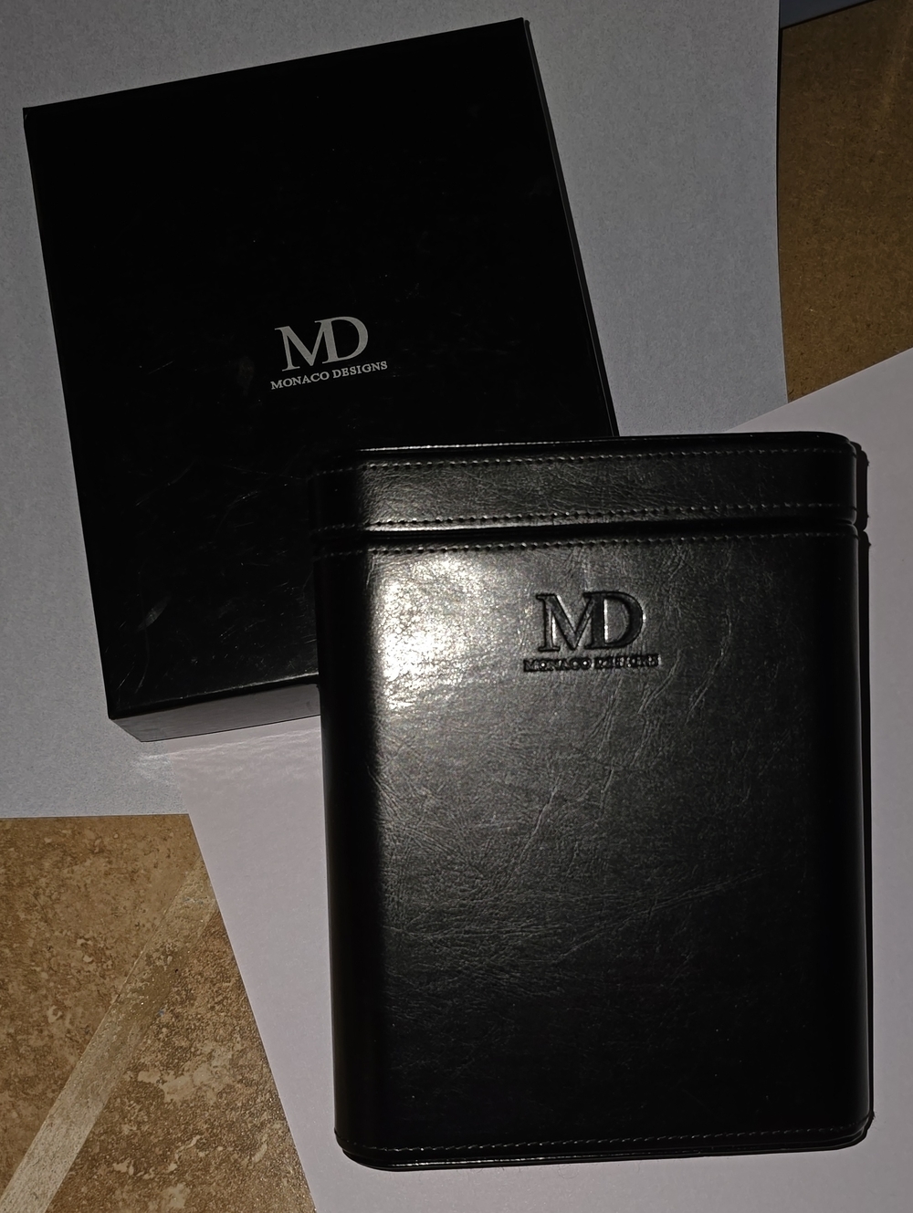 Leather Monaco Design Watch Case New In Box